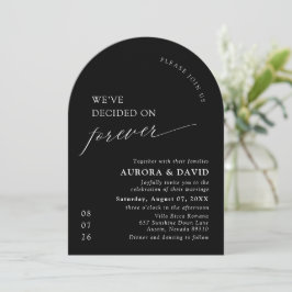 Invitación Blanco y negro en el que hemos decidido por siempr