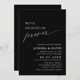 Invitación Blanco y negro en el que hemos decidido por siempr