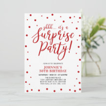 Blanco y rojo | Surprise Adulthday Party
