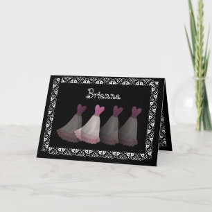 Invitación BLANCO Y ROSA - Sé mi dama de honor