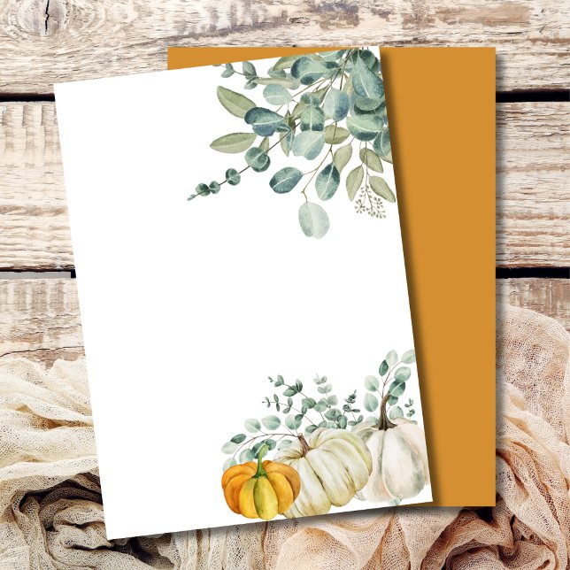 Invitación Blank Añadir su propio Naranja de calabaza de otoñ (Subido por el creador)
