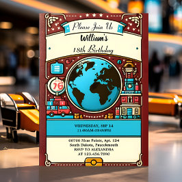 Invitación Blend Travel Cabin Beach Destino 32 cumpleaños