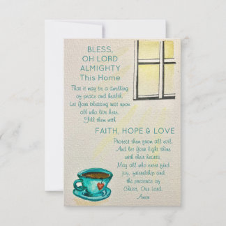 Invitación Bless This Home – Prayer Card - Note Card