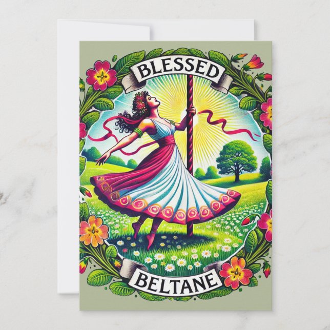 Invitación Blessed Beltane (Anverso)