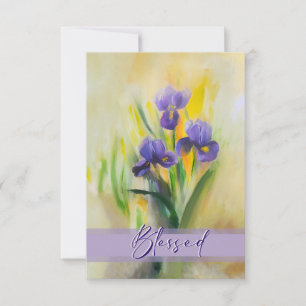 Invitación Blessed Iris notecard