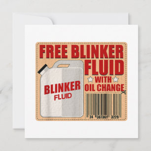 Invitación Blinker Fluid Idiot Gag camisa regalo para Mechani