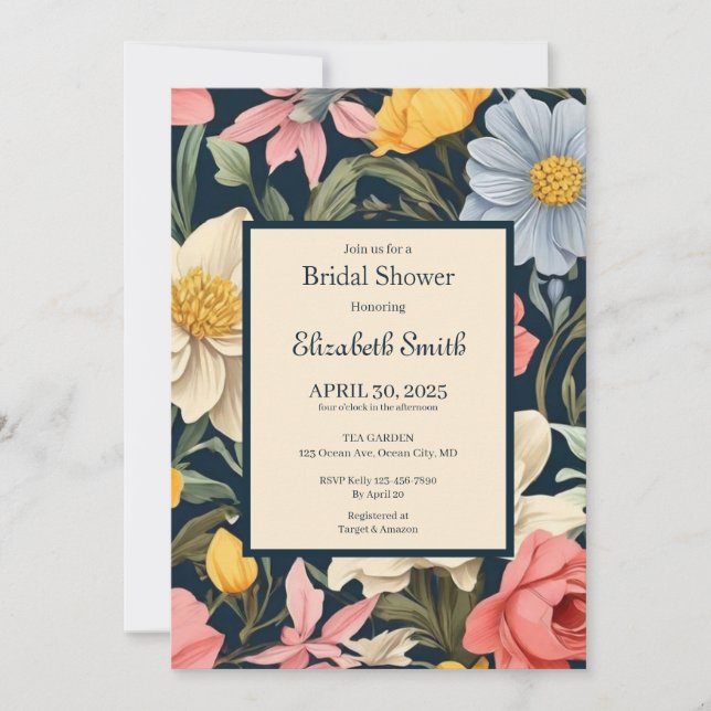 Invitación Bliss botánico (Anverso)