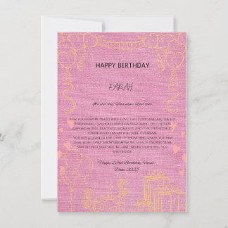 Invitación Bliss de cumpleaños celebra con estilo