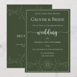 Invitación Bliss puro: Boda de flores de margarita