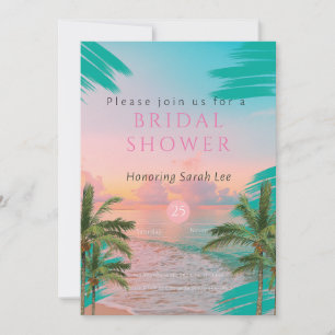 Invitación Bliss sacudido por el sol: Una ducha tropical de n