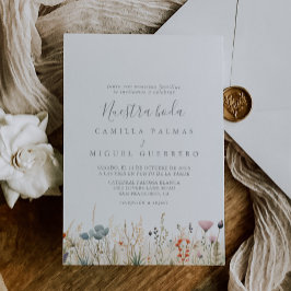 Invitación Blissful Boho Wildflower Nuestra Boda Boda