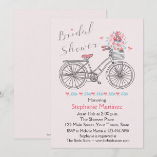Invitación Blissful Bridal Bicycle Shower