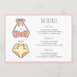 Invitación Blona novia Bachelorette Beach Fiesta fin de seman