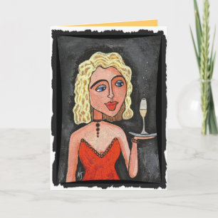 Invitación Blonde del cóctel - vaya de fiesta las