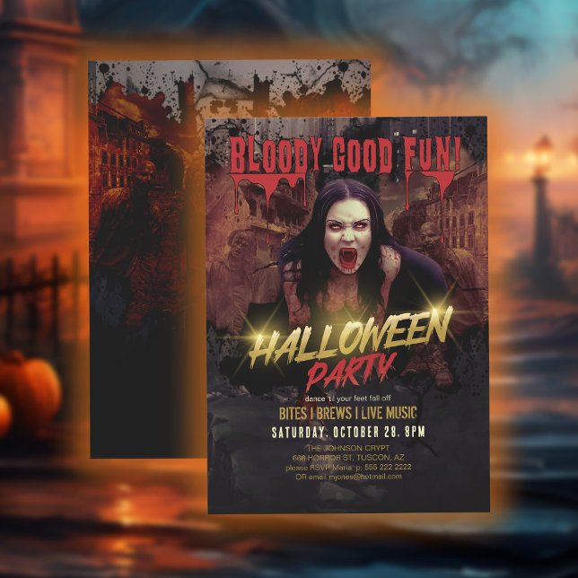 Invitación Bloody Good Fun Halloween Party ID980 (Subido por el creador)
