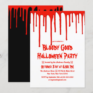 Invitación Bloody Good Red Driving Blogs Halloween Party