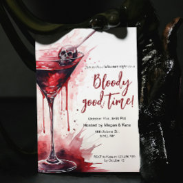 Invitación Bloody Good Time Halloween Cocktails Fiesta
