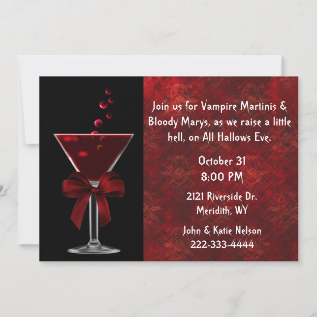 Invitación Bloody Mary All Hallow Eve Invitaton Fiesta (Anverso)