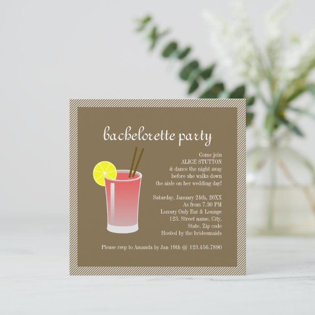 Invitación Bloody Mary Cocktail (Anverso de pie)