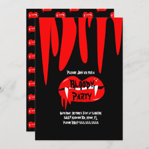 Invitación Bloody Vampire Halloween