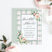 Bloom acuarela | Ducha de novias Pastel Plaid