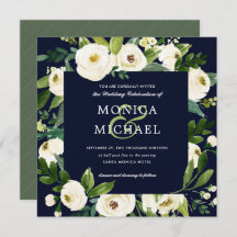 Bloom blanco | Boda Botánico Floral Azul