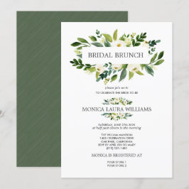 Invitación Bloom blanco de moda | Boda Bridal Brunch