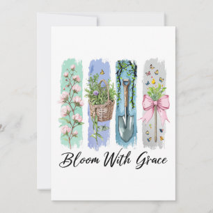 Invitación Bloom con arte floral Grace Garden