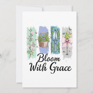Invitación Bloom con arte floral Grace Garden