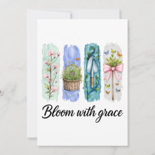 Invitación Bloom con arte floral Grace Garden