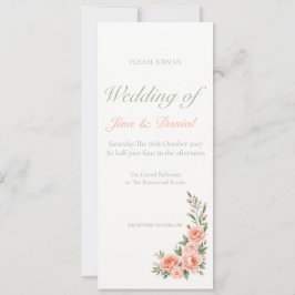 Invitación Bloom de atardecer - Naranja suave