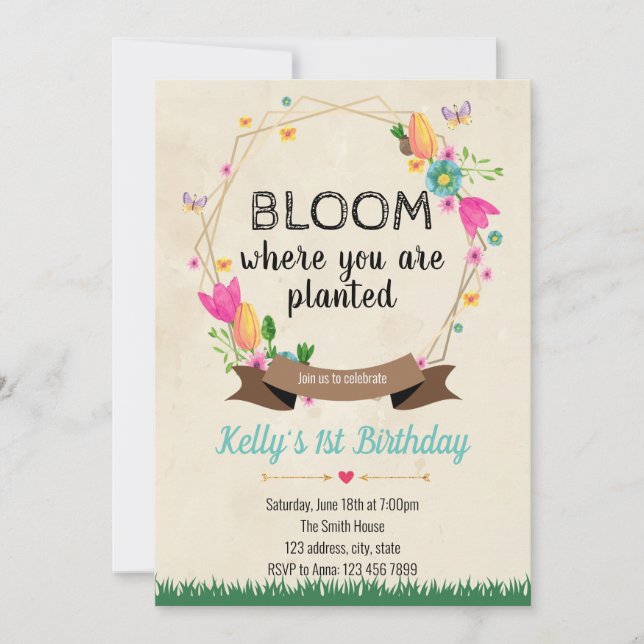 Invitación Bloom en el que te invitan (Anverso)
