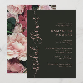 Invitación Bloom Floral Mínimo Vintage
