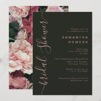 Invitación Bloom Floral Mínimo Vintage