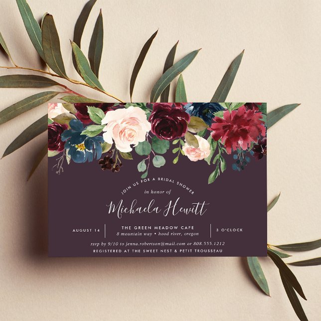 Invitación Bloom radiante | Ducha acuarela floral para novias (Subido por el creador)