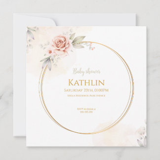 Invitación Blooming Baby Shower Invitation