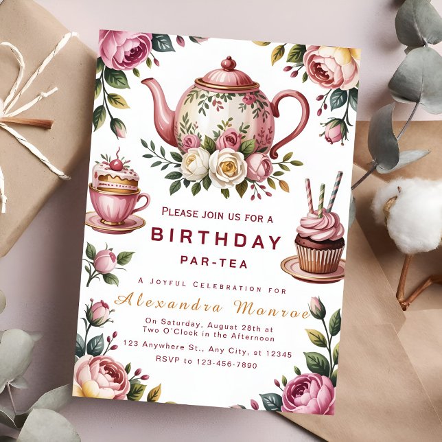 Invitación Blooming Tea Party Celebration (Subido por el creador)