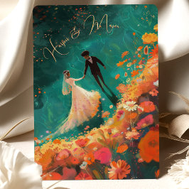 Invitación Blooms etéreos - Suite Verde azulada y Boda de cor