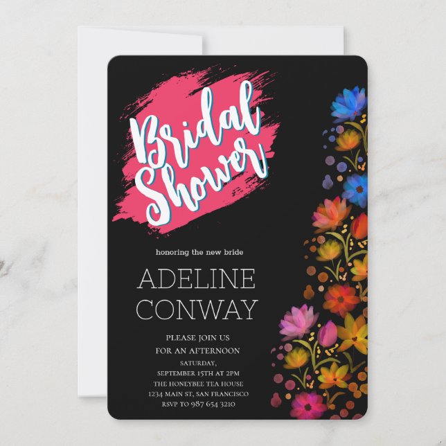 Invitación Blooms y sueños de novias rusos (Anverso)