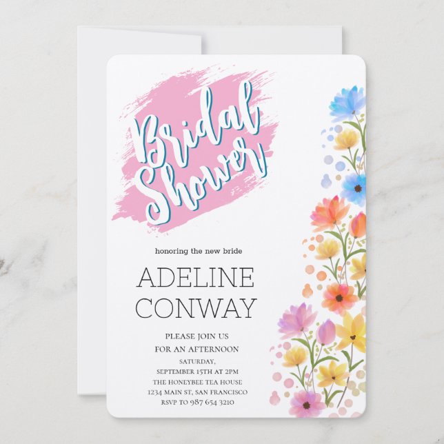 Invitación Blooms y sueños de novias rusos (Anverso)