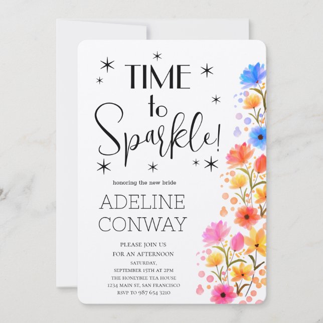 Invitación Blooms y sueños de novias rusos (Anverso)