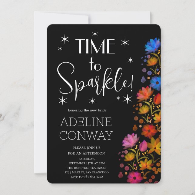 Invitación Blooms y sueños de novias rusos (Anverso)