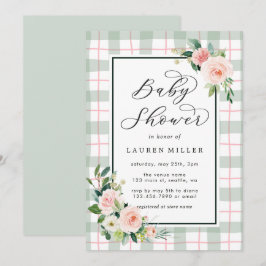 Invitación Bloque acuarela| Baby Shower Pastel