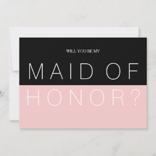 Invitación Bloque de color ¿Serás mi doncella de honor?