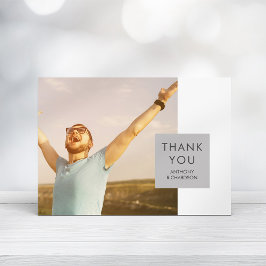 Invitación Bloque gris | Graduado De Fotografía Gracias