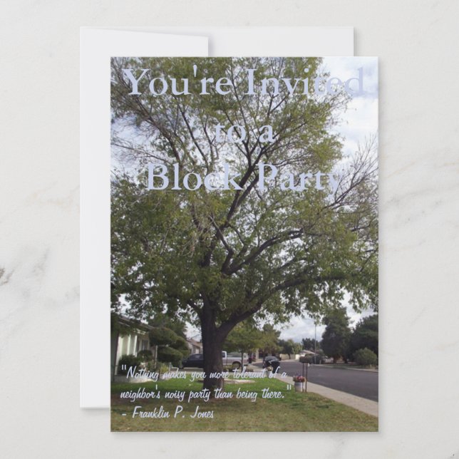 Invitación Bloquear Fiesta (Anverso)