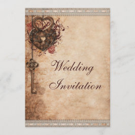 Invitación Bloqueo cardíaco vintage y Boda de teclas