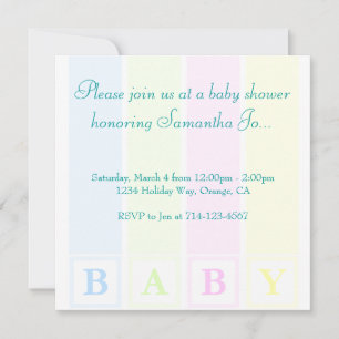 Invitación Bloques Baby Shower