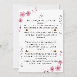 Invitación Blossom Love Wedding Invitation