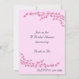 Invitación Blossom rosa ducha de novia